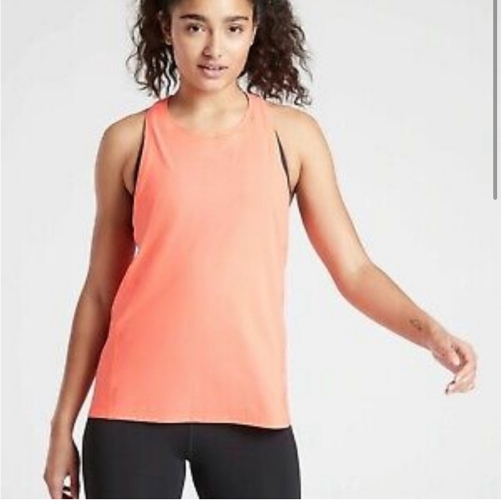 Athleta Ultimate Train Tank‎ Top Women’s Size 1X Peach Workout Plus Gym